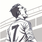 وکتور EPS بازیکن فوتبال رونالدو